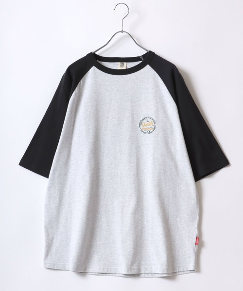 POWER TO THE PEOPLE（パワートゥーザピープル）の「POWER TO THE PEOPLE オーバーサイズ トレーラーバックプリント サガラ刺繍 ラグラン半袖Tシャツ レディース メンズ（Tシャツ/カットソー・メンズ・アッシュグレー/ホワイト系その他・LL/L/M）」の3枚目の写真