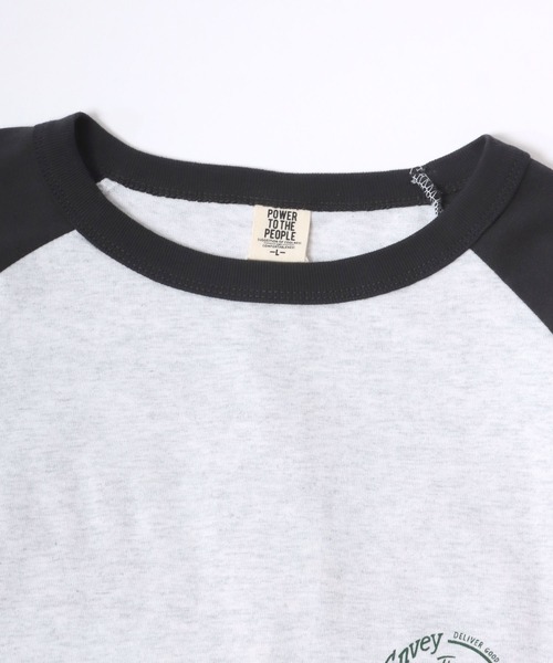 POWER TO THE PEOPLE（パワートゥーザピープル）の「POWER TO THE PEOPLE オーバーサイズ トレーラーバックプリント サガラ刺繍 ラグラン半袖Tシャツ レディース メンズ（Tシャツ/カットソー・メンズ・アッシュグレー/ホワイト系その他・LL/L/M）」の7枚目の写真