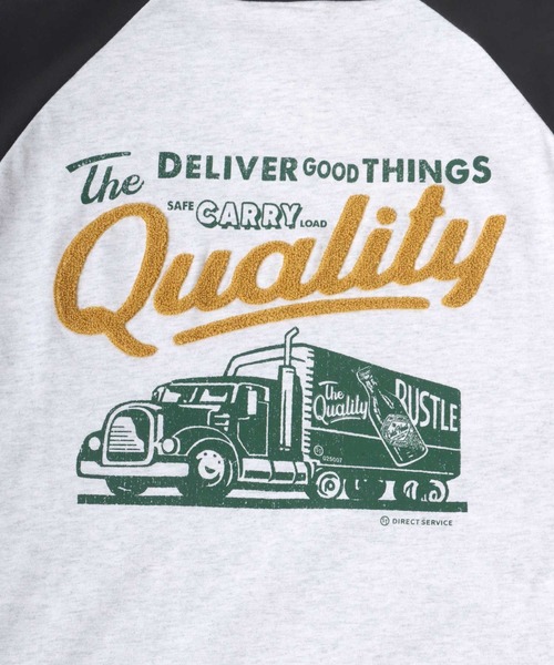 POWER TO THE PEOPLE（パワートゥーザピープル）の「POWER TO THE PEOPLE オーバーサイズ トレーラーバックプリント サガラ刺繍 ラグラン半袖Tシャツ レディース メンズ（Tシャツ/カットソー・メンズ・アッシュグレー/ホワイト系その他・LL/L/M）」の12枚目の写真