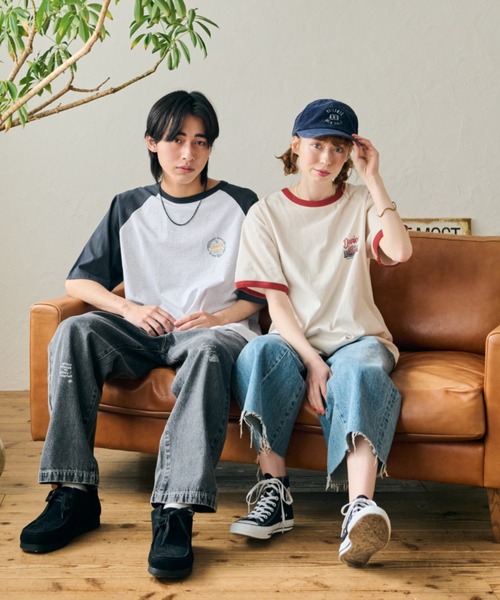 POWER TO THE PEOPLE（パワートゥーザピープル）の「POWER TO THE PEOPLE オーバーサイズ トレーラーバックプリント サガラ刺繍 ラグラン半袖Tシャツ レディース メンズ（Tシャツ/カットソー・メンズ・アッシュグレー/ホワイト系その他・LL/L/M）」の15枚目の写真