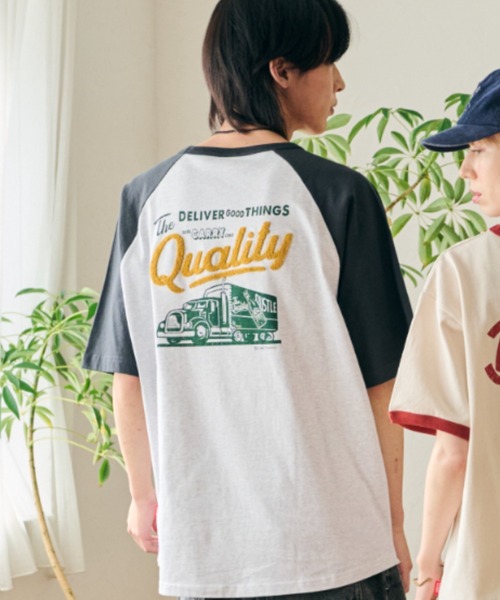 POWER TO THE PEOPLE（パワートゥーザピープル）の「POWER TO THE PEOPLE オーバーサイズ トレーラーバックプリント サガラ刺繍 ラグラン半袖Tシャツ レディース メンズ（Tシャツ/カットソー・メンズ・アッシュグレー/ホワイト系その他・LL/L/M）」の18枚目の写真