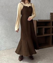 【apres jour clair】ジャガードマーメイドキャミワンピース【ZOZOTOWN限定アイテム】