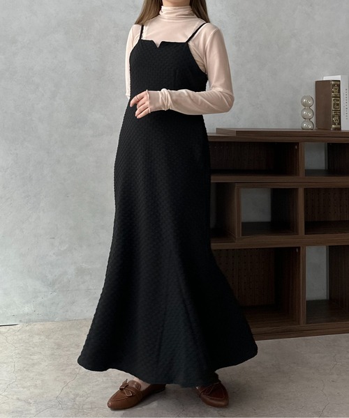 apres jour clair（アプレジュールクレア）の「【apres jour clair】ジャガードマーメイドキャミワンピース【ZOZOTOWN限定アイテム】（ワンピース・レディース・アイボリー/ブラック/ダークブラウン・X-LARGE/フリー）」の22枚目の写真