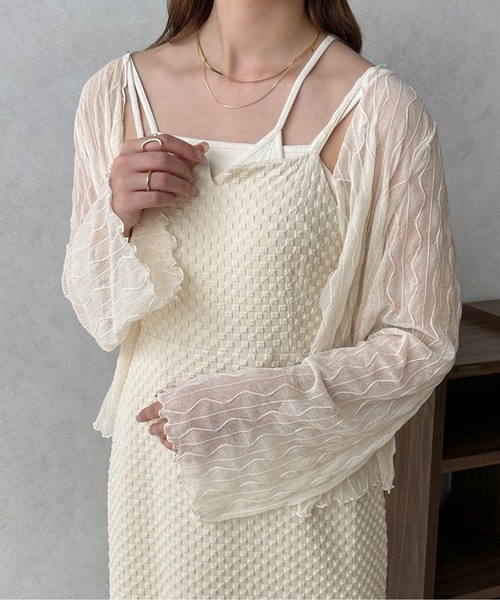 apres jour clair（アプレジュールクレア）の「【apres jour clair】ジャガードマーメイドキャミワンピース【ZOZOTOWN限定アイテム】（ワンピース・レディース・アイボリー/ブラック/ダークブラウン・X-LARGE/フリー）」の16枚目の写真
