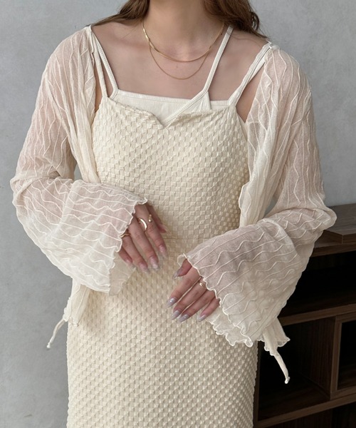 apres jour clair（アプレジュールクレア）の「【apres jour clair】ジャガードマーメイドキャミワンピース【ZOZOTOWN限定アイテム】（ワンピース・レディース・アイボリー/ブラック/ダークブラウン・X-LARGE/フリー）」の17枚目の写真