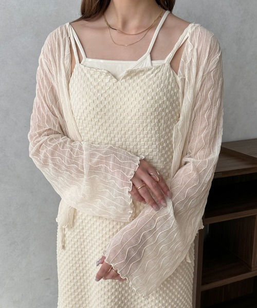 apres jour clair（アプレジュールクレア）の「【apres jour clair】ジャガードマーメイドキャミワンピース【ZOZOTOWN限定アイテム】（ワンピース・レディース・アイボリー/ブラック/ダークブラウン・X-LARGE/フリー）」の18枚目の写真