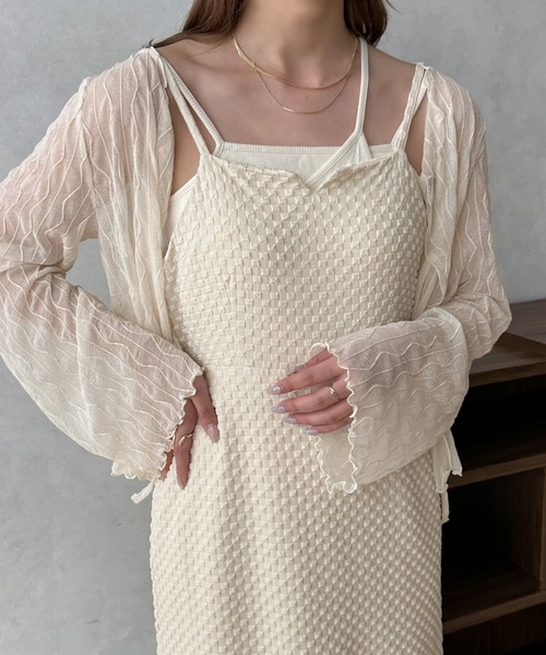 apres jour clair（アプレジュールクレア）の「【apres jour clair】ジャガードマーメイドキャミワンピース【ZOZOTOWN限定アイテム】（ワンピース・レディース・アイボリー/ブラック/ダークブラウン・X-LARGE/フリー）」の19枚目の写真