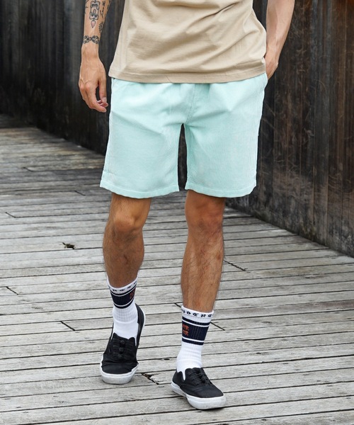 Ocean Pacific(オーシャンパシフィック)の「【OP:オーピー】コーデュロイショートパンツ 水陸両用(その他パンツ・メンズ・グリーン/ピンク/チャコール/ベージュ/イエロー/ブルー・MEDIUM/LARGE/X-LARGE)」の1枚目の写真