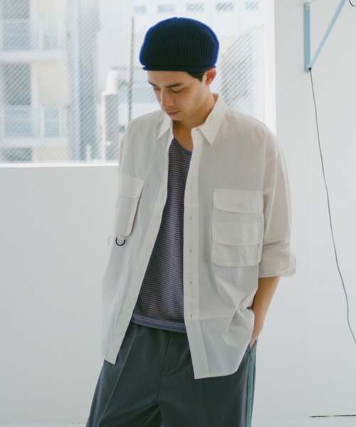 WHIMSIC（ウィムジック）の「【UNISEX】フィッシングシャツ（シャツ/ブラウス・メンズ・ネイビー/ホワイト/グリーン/ブルー系その他・FREE）」の19枚目の写真