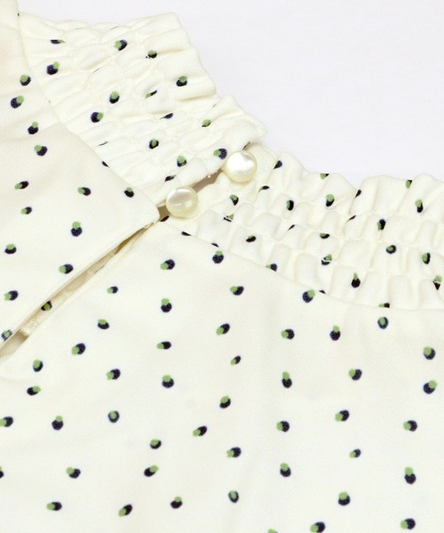 TOKYO SHIRTS(トウキョウシャツ)の「ランダムドット シャーリングネック 七分袖ブラウス(シャツ/ブラウス・レディース・ネイビー/オフホワイト/ベージュ・L/M)」の21枚目の写真