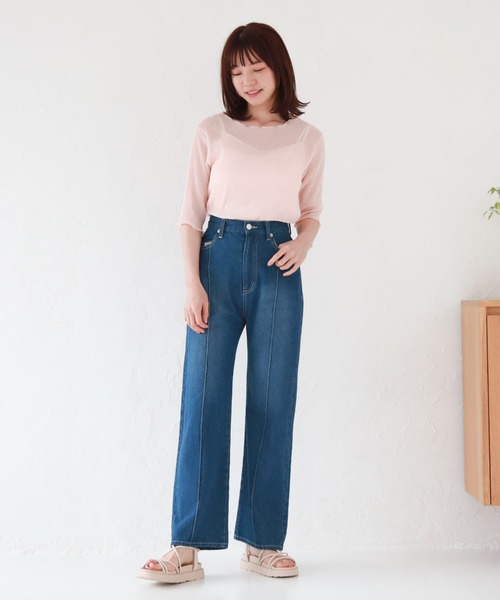 archives（アルシーヴ）の「シアー楊柳半袖ブラウス（Tシャツ/カットソー・レディース・ブラック/グレー/ピンク/グリーン/アイボリー・MEDIUM）」の16枚目の写真