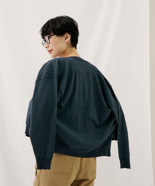 EKAL（エカル）の「『接触冷感』『UVカット』ホリデーサンプロテクションカーディガン（カーディガン/ボレロ・レディース・ベージュ系その他/ネイビー・ONE）」の8枚目の写真