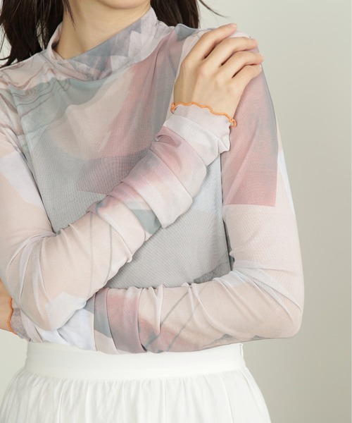 FREE'S MART(フリーズマート)の「◇シアー柄ハイネックカットソー(Tシャツ/カットソー・レディース・ベージュ系その他・FREE)」の9枚目の写真