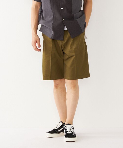 SHIPS Colors(シップス カラーズ)の「SHIPS Colors: ワイド チノ ショーツ(チノパンツ・メンズ・グレー/ネイビー/オリーブ/ベージュ・MEDIUM/LARGE/SMALL)」の3枚目の写真
