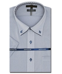 m.f.editorial | エムエフエディトリアルメンズ/m.f.editorial:MEN ノーアイロンストレッチ ボタンダウン ビジネスドレス半袖ニットシャツ(ビジネスシャツ)