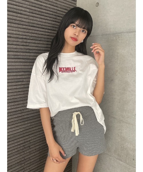 ENVYM(アンビー)の「ヴィンテージプリントBIG T(Tシャツ/カットソー・レディース・ホワイト/ブラック/ブルー・FREE)」の5枚目の写真