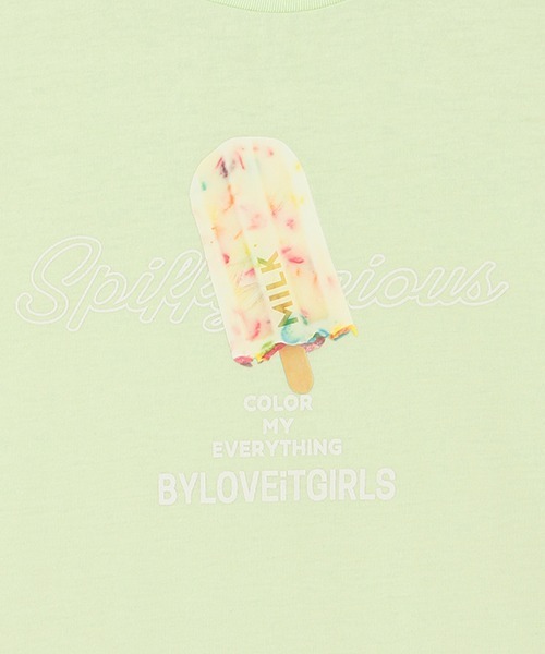 by LOVEiT（バイラビット）の「アイスバー肩スリットTシャツ（Tシャツ/カットソー・キッズ・オフホワイト/ラベンダー/ミント・120cm/130cm/140cm/150cm/160cm）」の8枚目の写真