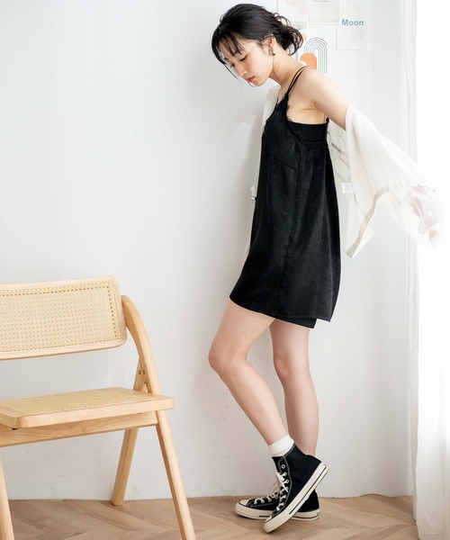 WEGO（ウィゴー）の「WEGO/ランジェリーキャミワンピ（ワンピース・レディース・ブラック/その他1・FREE）」の22枚目の写真