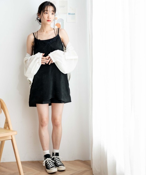 WEGO（ウィゴー）の「WEGO/ランジェリーキャミワンピ（ワンピース・レディース・ブラック/その他1・FREE）」の21枚目の写真