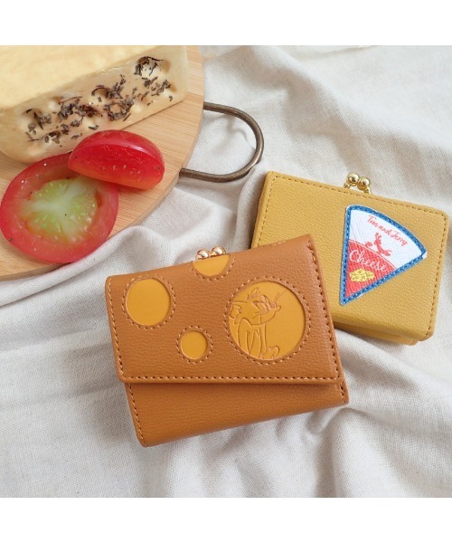 TOM and JERRY×Flapper穴あきチーズがま口ミニウォレット（財布