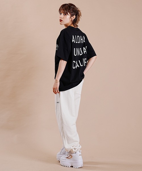 ALOHA SUNDAY（アロハサンデー）の「【ムラサキスポーツ別注】ALOHA SUNDAY/アロハサンデー デザインTシャツ AS-MS-003（Tシャツ/カットソー・レディース・ブラック/ホワイト・L/M）」の5枚目の写真