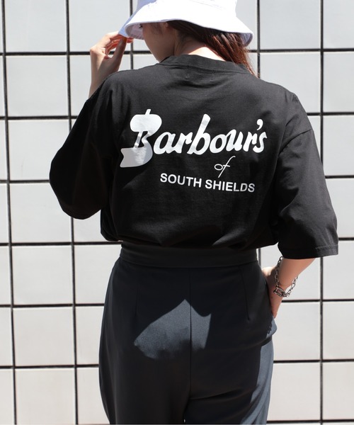 Barbour（バブアー）の「【Barbour】ブランドロゴTシャツ231MTSG001（Tシャツ/カットソー・メンズ・グリーン/ブラック/ホワイト・L/M/XL）」の3枚目の写真