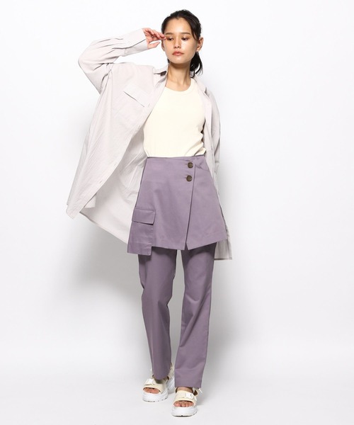 FOREVER 21(フォーエバー トゥエンティーワン)の「スカートセットパンツ(その他パンツ・レディース・ベージュ/パープル・SMALL/MEDIUM)」の7枚目の写真