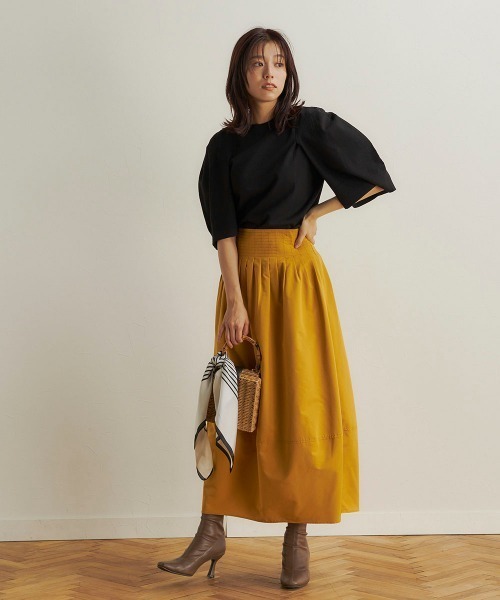 Droite lautreamont(ドロワットロートレアモン)の「【BIOGRACE】ケープフウニット≪手洗い可能≫(ニット/セーター・レディース・オフホワイト/ブラック/ブラウン/オレンジ・M)」の5枚目の写真