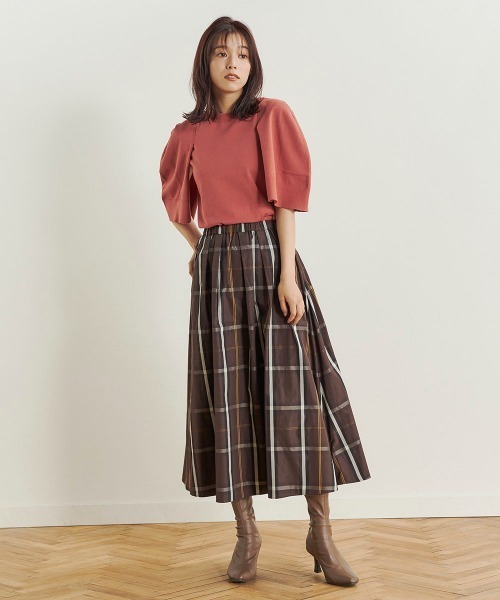Droite lautreamont(ドロワットロートレアモン)の「【BIOGRACE】ケープフウニット≪手洗い可能≫(ニット/セーター・レディース・オフホワイト/ブラック/ブラウン/オレンジ・M)」の13枚目の写真