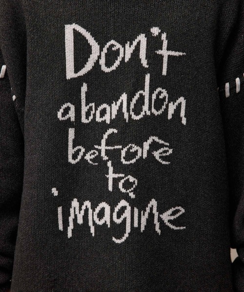 re_k by JUNRED（レクバイジュンレッド）の「re_k by JUNRED / ハンドステッチレタリングジャガードニット（ニット/セーター・メンズ・オレンジ系その他2/ライトグレー/チャコールグレー・S/M/L）」の17枚目の写真