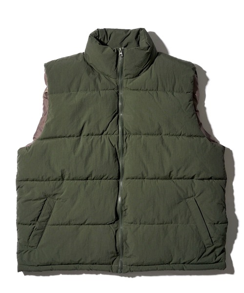 ADPOSION（アドポーション）の「stand collar padding vest / スタンドカラー中綿ダウンベスト（ベスト・メンズ・ブラック/カーキ/ブラウン・MEDIUM/LARGE/X-LARGE）」の10枚目の写真