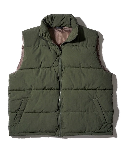 ADPOSION（アドポーション）の「stand collar padding vest / スタンドカラー中綿ダウンベスト（ベスト・メンズ・ブラック/カーキ/ブラウン・MEDIUM/LARGE/X-LARGE）」の11枚目の写真