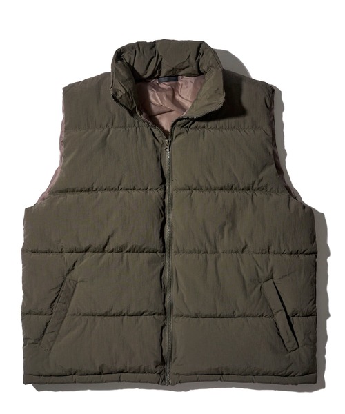 ADPOSION（アドポーション）の「stand collar padding vest / スタンドカラー中綿ダウンベスト（ベスト・メンズ・ブラック/カーキ/ブラウン・MEDIUM/LARGE/X-LARGE）」の8枚目の写真