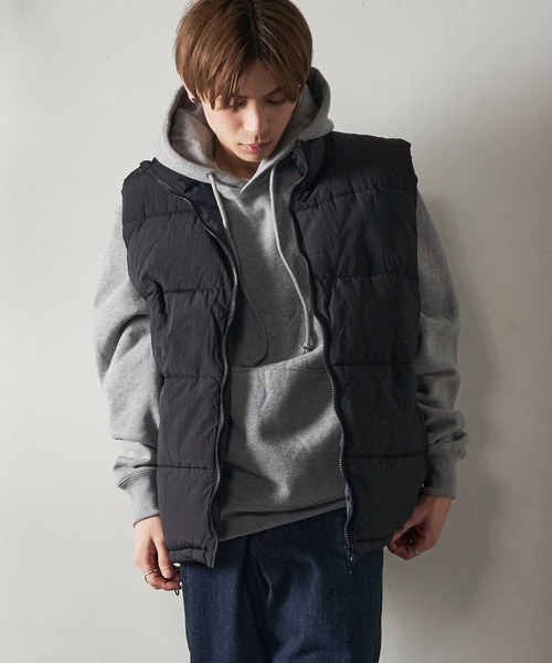 未使用品stand collar padded vest　暖かな中綿ベスト セール】stand collar padding vest / スタンドカラー中綿ダウン