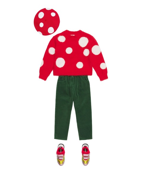 STELLA McCARTNEY(ステラマッカートニー)の「STELLA McCARTNEY (ステラマッカートニー) Kids & Junior ウールニットベレー帽(ハンチング/ベレー帽・キッズ・レッド・Ⅱ)」の7枚目の写真