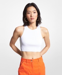 MICHAEL KORS | リサイクルビスコース クロップド リブタンクトップ(タンクトップ)