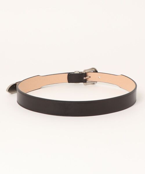 Wrangler（ラングラー）の「Wrangler/ラングラー 本格 牛革ベルト（ベルト・メンズ・ワインレッド/ブラック・FREE）」の3枚目の写真