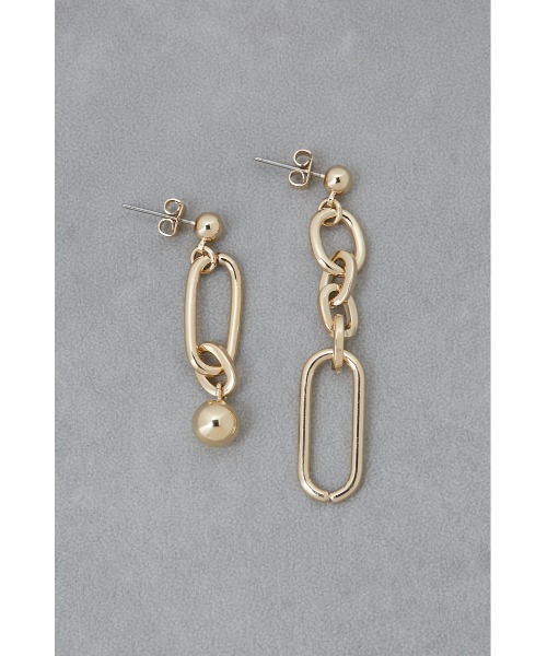 AZUL by moussy（アズールバイマウジー）の「アシンメトリーチェーンピアス（ピアス（両耳用）・レディース・シルバー/ゴールド系その他・FREE）」の13枚目の写真