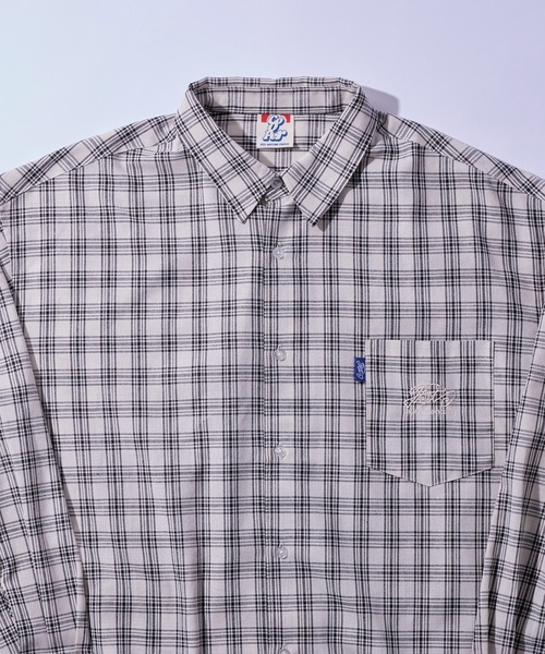 WHO'S WHO gallery（フーズフーギャラリー）の「《ZOZO限定》COOPER FACTレギュラー刺繍ビッグシャツ（シャツ/ブラウス・レディース・ブラック/サックスブルー/ネイビー/ベージュ/ブルー系その他/チャコールグレー・FREE）」の14枚目の写真