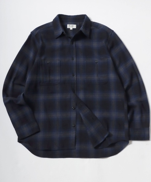 MARUKAWA（マルカワ）の「ネル オンブレチェック レギュラーワークシャツ（シャツ/ブラウス・メンズ・イエロー/ブラック/レッド/グリーン/カーキ/チャコール/ネイビー/ベージュ・M/L/LL）」の7枚目の写真