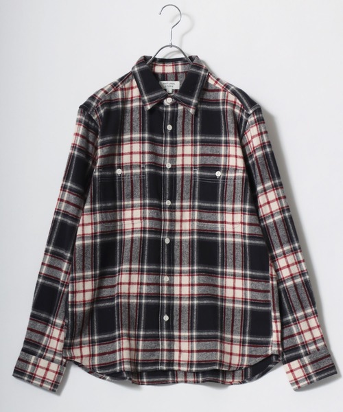 MARUKAWA（マルカワ）の「ネル オンブレチェック レギュラーワークシャツ（シャツ/ブラウス・メンズ・イエロー/ブラック/レッド/グリーン/カーキ/チャコール/ネイビー/ベージュ・M/L/LL）」の11枚目の写真