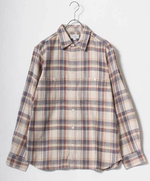 MARUKAWA（マルカワ）の「ネル オンブレチェック レギュラーワークシャツ（シャツ/ブラウス・メンズ・イエロー/ブラック/レッド/グリーン/カーキ/チャコール/ネイビー/ベージュ・M/L/LL）」の12枚目の写真