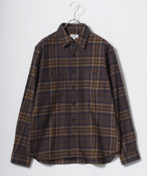 MARUKAWA（マルカワ）の「ネル オンブレチェック レギュラーワークシャツ（シャツ/ブラウス・メンズ・イエロー/ブラック/レッド/グリーン/カーキ/チャコール/ネイビー/ベージュ・M/L/LL）」の13枚目の写真