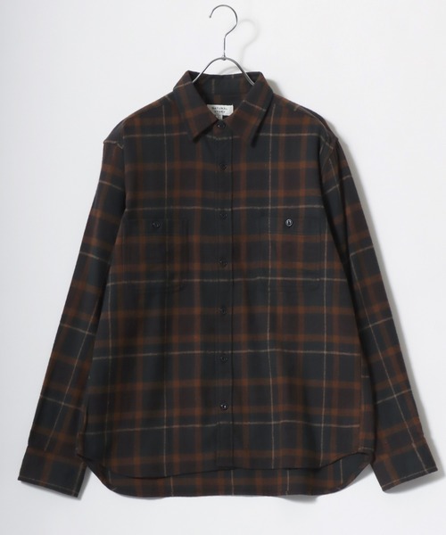 MARUKAWA（マルカワ）の「ネル オンブレチェック レギュラーワークシャツ（シャツ/ブラウス・メンズ・イエロー/ブラック/レッド/グリーン/カーキ/チャコール/ネイビー/ベージュ・M/L/LL）」の14枚目の写真