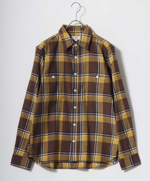 MARUKAWA（マルカワ）の「ネル オンブレチェック レギュラーワークシャツ（シャツ/ブラウス・メンズ・イエロー/ブラック/レッド/グリーン/カーキ/チャコール/ネイビー/ベージュ・M/L/LL）」の16枚目の写真