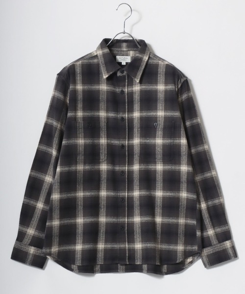 MARUKAWA（マルカワ）の「ネル オンブレチェック レギュラーワークシャツ（シャツ/ブラウス・メンズ・イエロー/ブラック/レッド/グリーン/カーキ/チャコール/ネイビー/ベージュ・M/L/LL）」の10枚目の写真