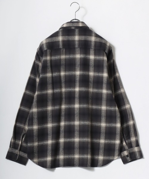 MARUKAWA（マルカワ）の「ネル オンブレチェック レギュラーワークシャツ（シャツ/ブラウス・メンズ・イエロー/ブラック/レッド/グリーン/カーキ/チャコール/ネイビー/ベージュ・M/L/LL）」の9枚目の写真