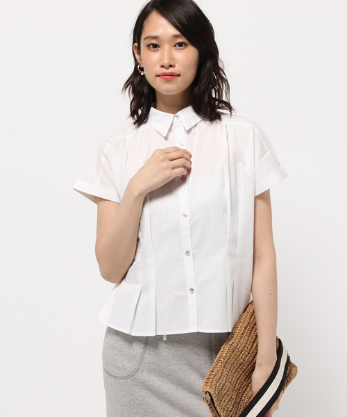 DISCOAT(ディスコート)の「【Discoat】ブロードレギュラー半袖シャツ(シャツ/ブラウス・レディース・その他20/コバルトブルー/その他18/ホワイト・MEDIUM/LARGE)」の2枚目の写真