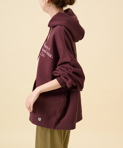 U by SPICK&SPAN（ユーバイスピックアンドスパン）の「【RUSSELL ATHLETIC/ラッセル・アスレティック】 ECO-Blend Sweat Hoodie（パーカー・レディース・チャコールグレー/ブラウン・FREE）」の18枚目の写真