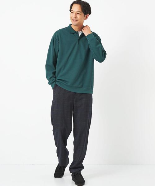 green label relaxing（グリーンレーベルリラクシング）の「ブークレダンボール ポロシャツ（ポロシャツ・メンズ・ダークグリーン/ブラック/ライトグレー・M/XL/L/S）」の8枚目の写真